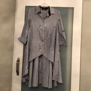 Striped button up blouse